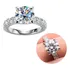 Anel Moissanite 350 Pontos - Testa Positivo Para Diamante