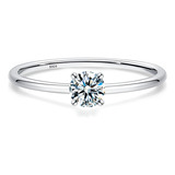 Anel Moissanite 4mm 30