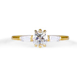 Anel Noivado Casamento Solitário Ouro 18k Diamante 30 Pontos