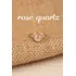 Anel Noivado Ouro Feminino Quartzo Rosa Solitario Hexagono