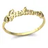 Anel Nome Gustavo Pedras Diamantes Ouro 18k Dourado