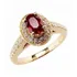 Anel  Ouro 18 Kilates Com Pedras Naturais Rubi E Diamantes!!