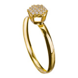 Anel Ouro 18k Chuveiro