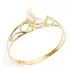 Anel Ouro 18k Com Pérola 6mm Lindo 