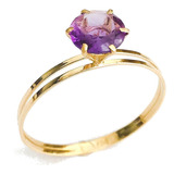 Anel Ouro 18k Pedra