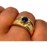 Anel Ouro 18k Safira