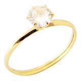 Anel Ouro 18k Solitario