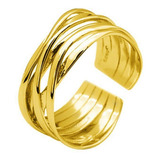 Anel Ouro 24k Largo