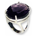 Anel Oval Cristal Cor