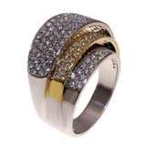 Anel Pave De Ouro