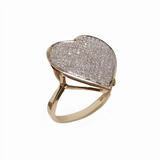 Anel Pave Em Ouro