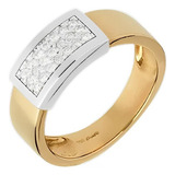 Anel Pave Em Ouro