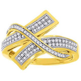 Anel Pave Ouro Amarelo