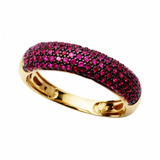 Anel Pave Ouro Amarelo
