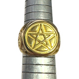 Anel Pentagrama Invertido Estrela