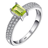 Anel Peridoto Com Brilhantes