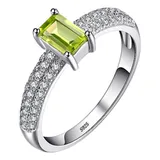 Anel Peridoto Com Brilhantes