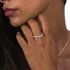 Anel Prata 925 Aparador Aliança Cravejado Cristais Swarovski