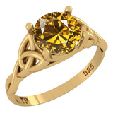 Anel Prata 925 Dourada