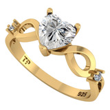 Anel Prata 925 Dourada