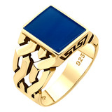 Anel Prata 925 Dourada