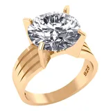 Anel Prata 925 Dourada