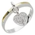 Anel Prata 925 Feminino Coração Aplique Ouro 14k Cravejado