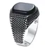 Anel Prata 925 Masculino Black Onix- Tamanhos Exclusivos