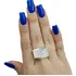 Anel Prata 950 Feminino Pedras Cravejadas Filetes Ouro 12k