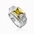 Anel Prata 950 Masculino 2 Filetes Ouro 12k Pedras Zircônias