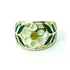 Anel Primavera Branco, Verde E Amarelo Em Prata 925 Id 4440