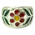 Anel Primavera Vermelho, Verde E Amarelo Em Prata - Id 4439