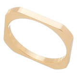 Anel Quadrado Ouro 18k