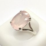 Anel Quartzo Rosa Cushion