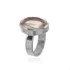 Anel Quartzo Rosa Natural Prata 925 India 11903016