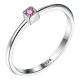 Anel Quartzo Rosa Prata