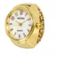 Anel Relógio Feminino Luxo Aço Inoxidável Dourado Analógico
