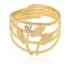 Anel Rommanel Aro 4 Fios Flor Cristal Folheado Ouro 510092