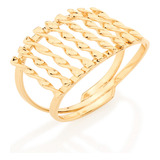 Anel Rommanel Banhado A Ouro 18k
