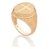 Anel Rommanel Masculino Banhado Ouro Grande Maxi Cruz 513516