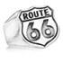 Anel Route 66  Em Aço 316l Moto Harley Davidson Rock
