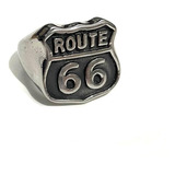 Anel Route 66 Moto Motoqueiro Harley Davidson Rota 66 Aço 2
