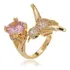 Anel Semijoia Feminino Solitário Elegante Luxo Exclusivo 18k
