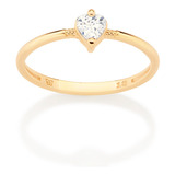Anel Solitario Com Zirconia