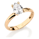Anel Solitario Com Zirconia