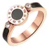 Anel Solitário Cristais Swarovsk Banhado A Ouro Rose 18k
