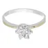 Anel Solitário Flor Prata 925 Com Aplique Em Ouro 14k Liz