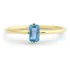 Anel Solitário Formatura Pedra Natural Topázio Azul Ouro18k 