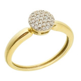 Anel Solitario Modelo Pave