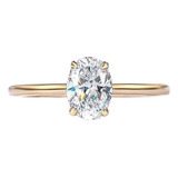 Anel Solitario Moissanite 1ct
